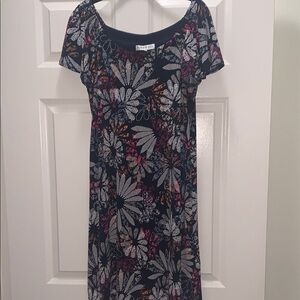 Robbie Bee Black and Pink Mini Dress - hits above the knee